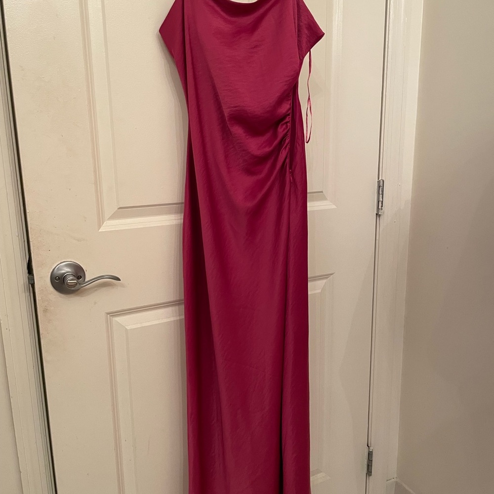 NWT House of Harlow fuchsia silk dress